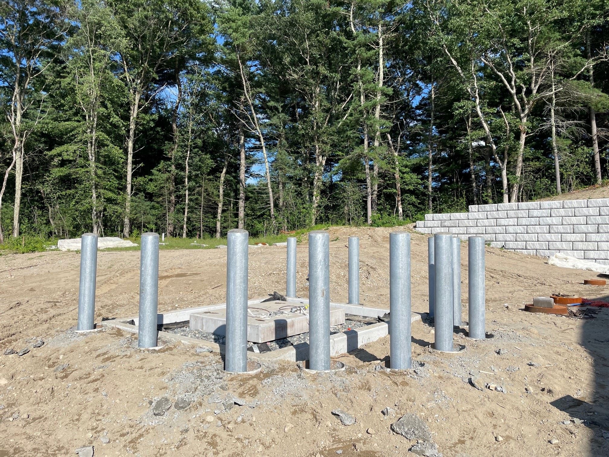 Diameter Bollards at Transformer Pad1